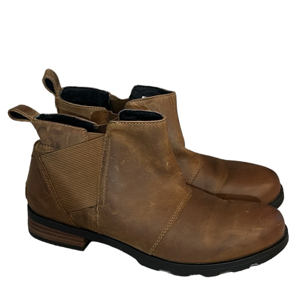 SOREL Emelie Womens Chelsea Boots Booties Waterproof Pull On 8.5